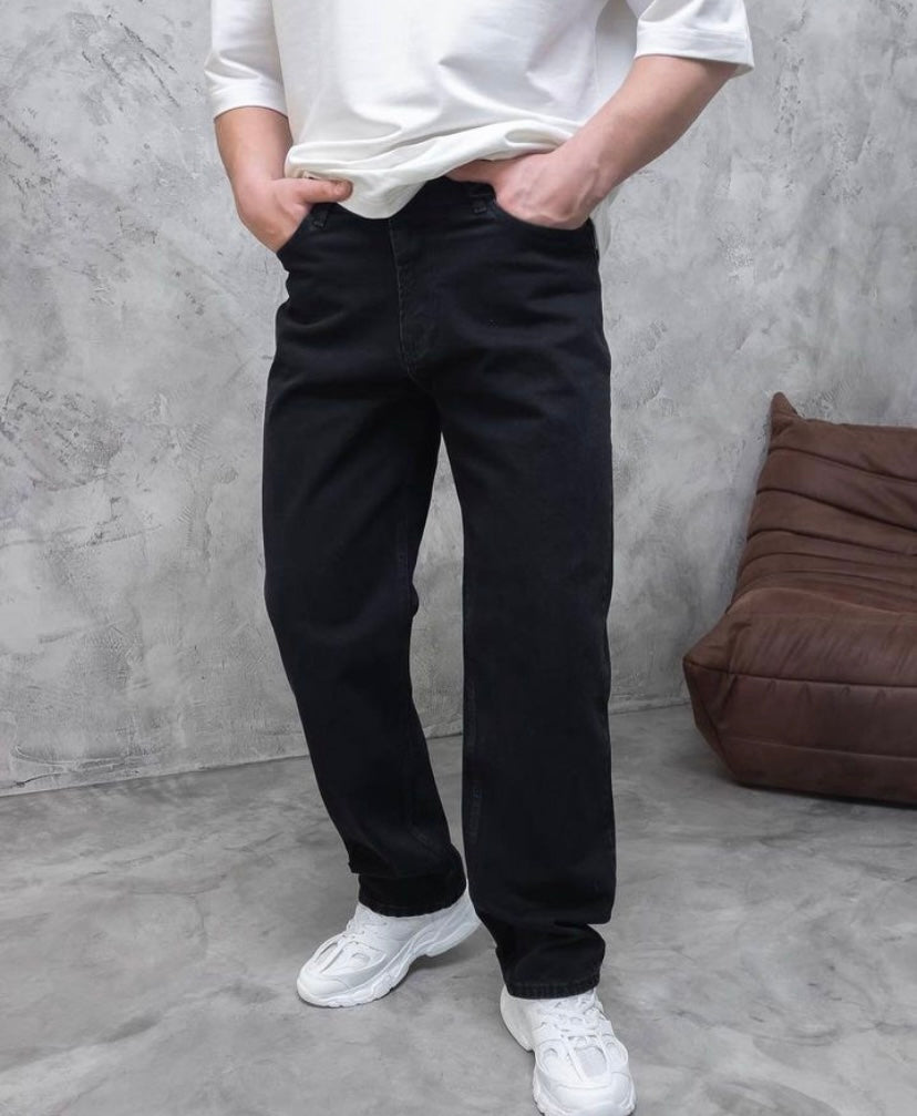 DaCovet Shark Black Baggy Jeans