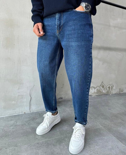 DaCovet Kort Blue Baggy Jeans