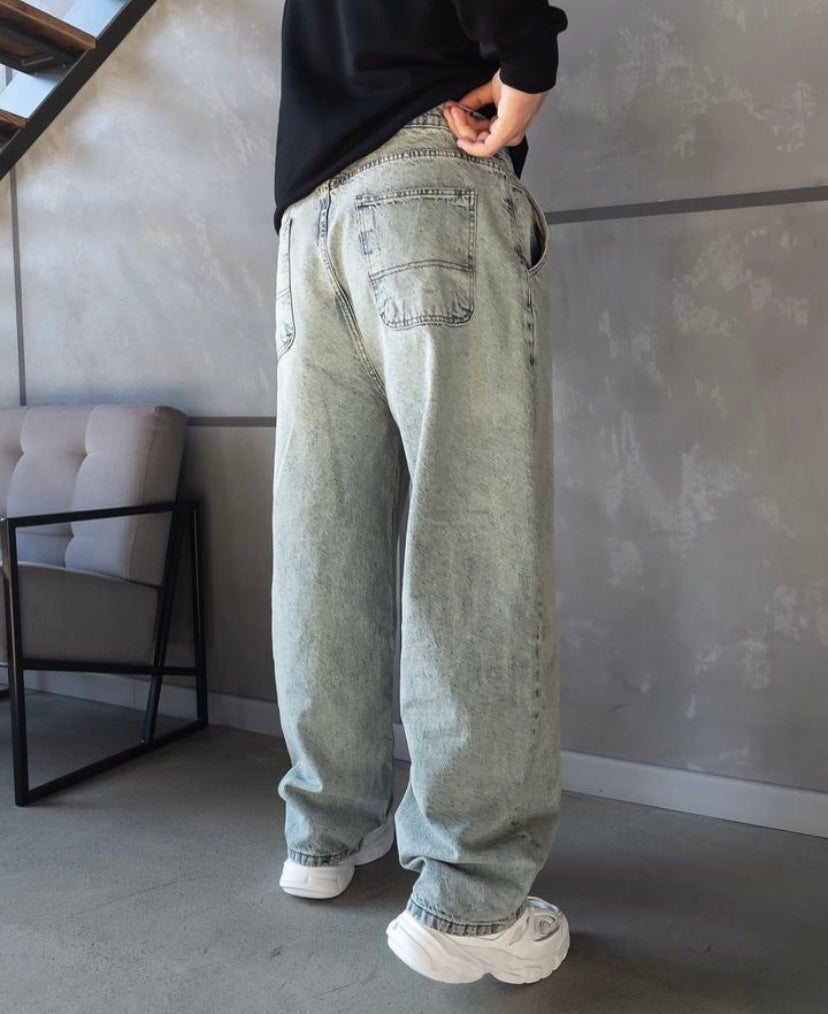 DaCovet Royal Grey Baggy Jeans