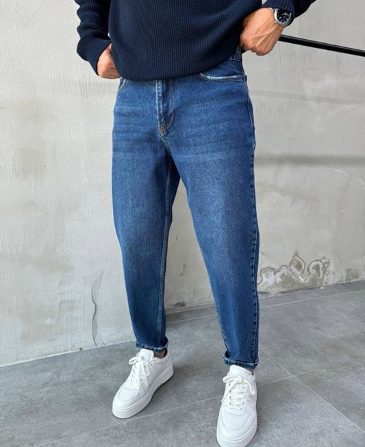 DaCovet Kort Blue Baggy Jeans