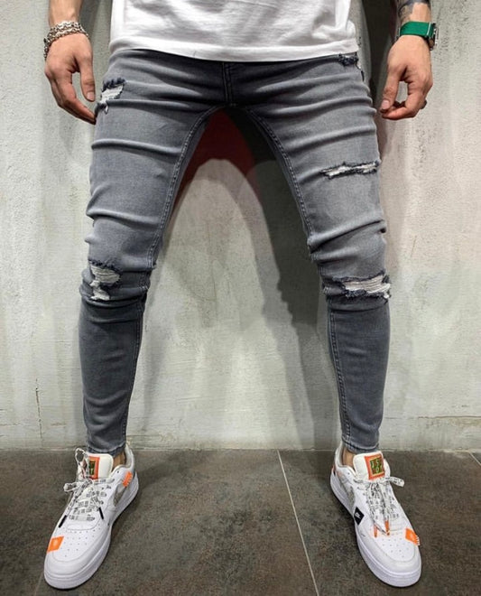 DaCovet Mild Grey Rugged Jeans