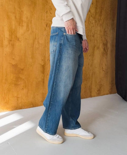 DaCovet Shark Blue Baggy Jeans