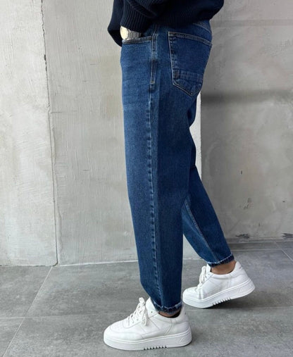 DaCovet Kort Blue Baggy Jeans