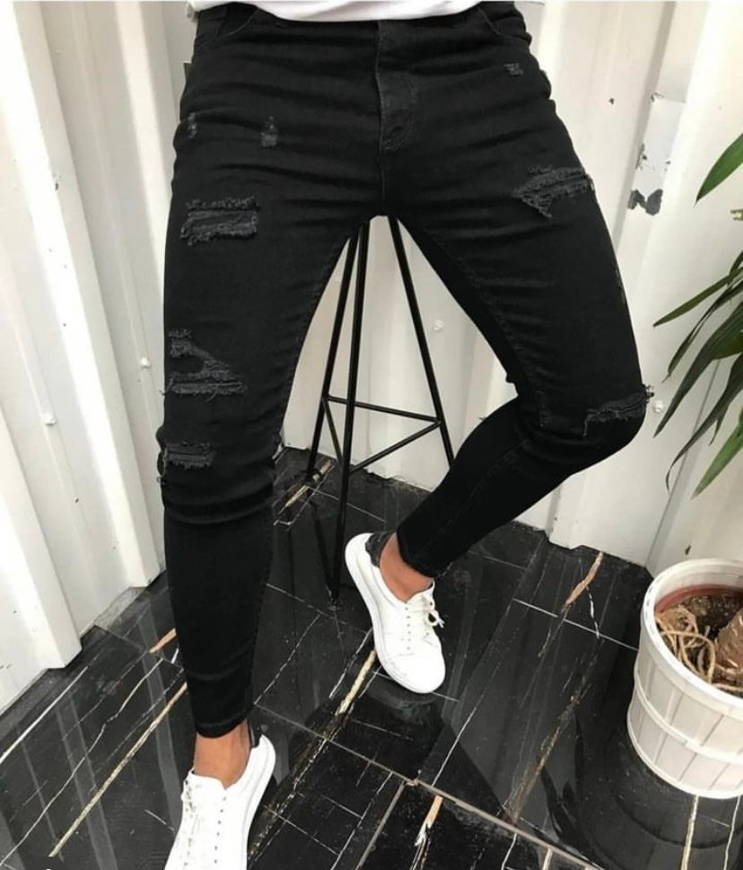 DaCovet Black over rugged Jeans