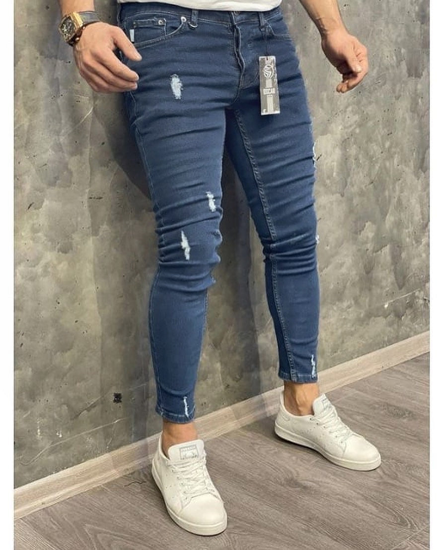 DaCovet Skew Blue Distressed Jeans