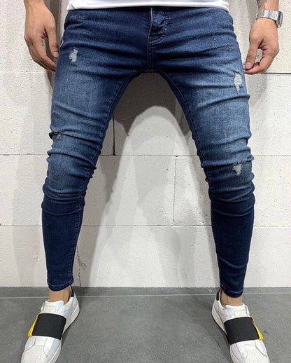 DaCovet Neon Blue Rugged Jeans